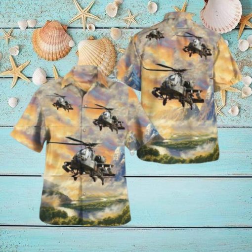 Army Boeing Ah 64 Apache Hawaiian Shirt Cheap