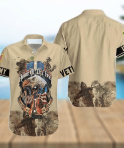 Army Veteran Home Of The Free Hawaiian Shirt