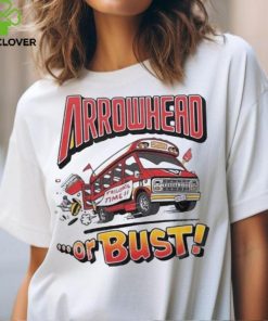 Arrowhead tailgate time or Bust retro t shirt