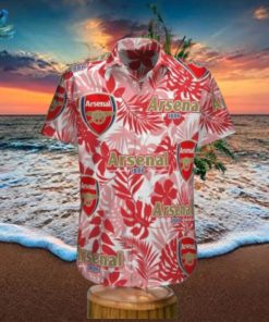 Arsenal Dark And Light Red Hawaiian Shirt Impressive Gift