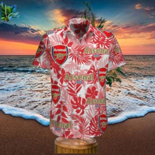 Arsenal Dark And Light Red Hawaiian Shirt Impressive Gift