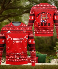 Arsenal FC Red Est 1886 Ugly Christmas Sweater Design Sweatshirt For Fans Gift