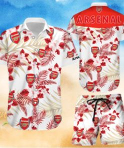 Arsenal Hawaiian Shorts and Shirt Summer Beach Shirt Full Over Print