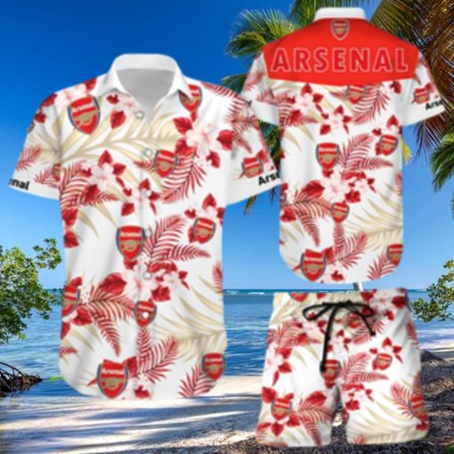 Arsenal Hawaiian Shorts and Shirt Summer Beach Shirt Full Over Print