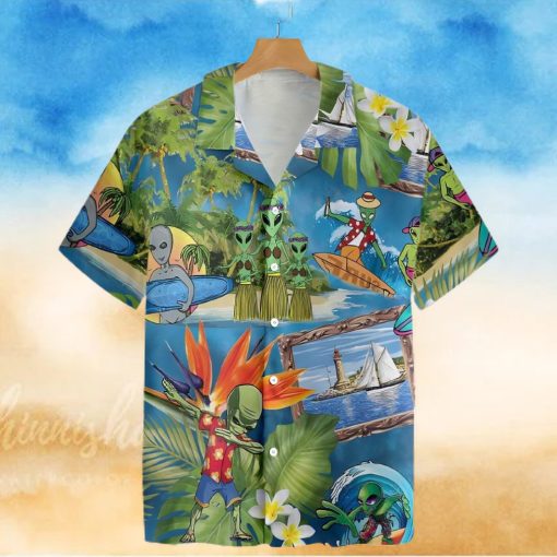 Art Alien Tropical Summer Trending Hawaiian Shirt
