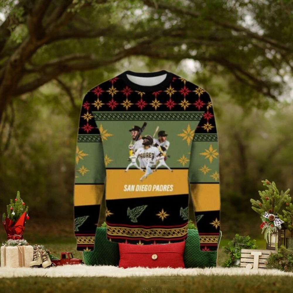 MLB San Diego Padres Christmas Ugly Sweater Star Players In Action MLB San Diego Padres Christmas Ugly Sweater Star Players In Action
