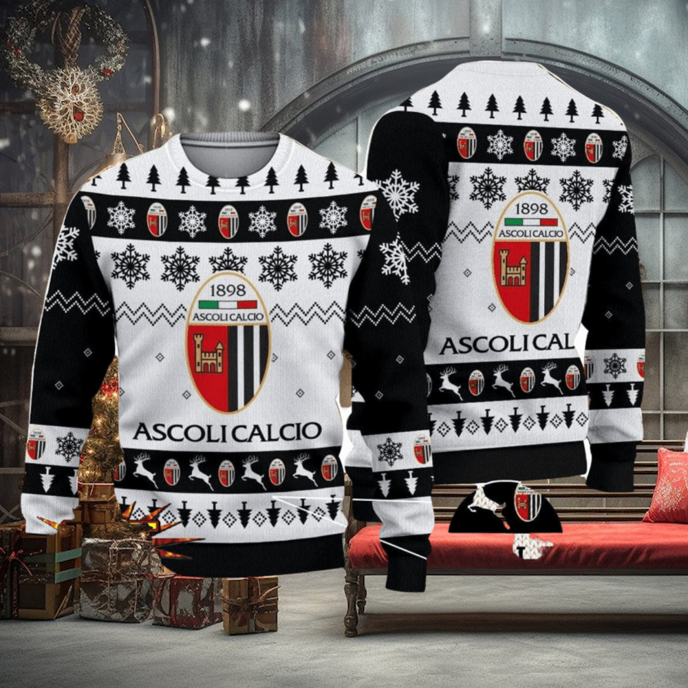 Ascoli Calcio 1898 Team Football Lega Serie A Ugly Christmas Sweater Christmas Gift Ascoli Calcio 1898 Team Football Lega Serie A Ugly Christmas Sweater Christmas Gift