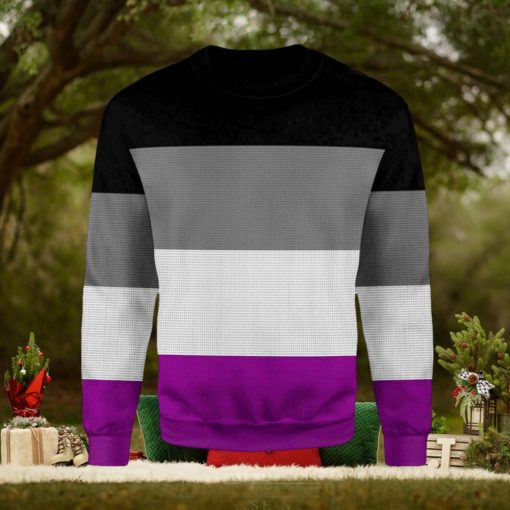 Asexual Pride Flag Ugly Christmas Sweater