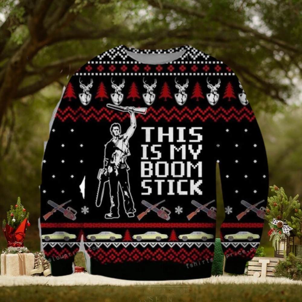 Ash Williams Army Of Darkness This Is My Boom Stick Ugly Sweater For Woman Ash Williams Army Of Darkness This Is My Boom Stick Ugly Sweater For Woman