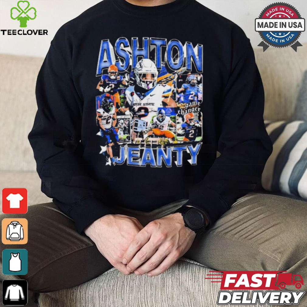 Ashton Jeanty #2 Boise State Broncos football Graphic t shirt Ashton Jeanty #2 Boise State Broncos football Graphic t shirt