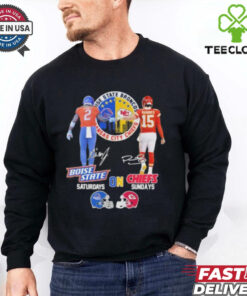 Ashton Jeanty Boise State On Saturdays X Patrick Mahomes Kansas City On Sundays Shirt