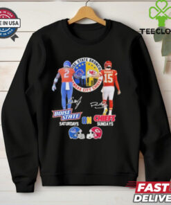 Ashton Jeanty Boise State On Saturdays X Patrick Mahomes Kansas City On Sundays Shirt