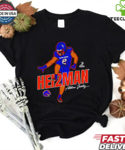 Ashton Jeanty Heisman Boise State Broncos cartoon signature shirt