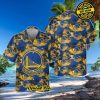 Jim Beam Hawaiian Button Up Shirt Palm Leaves Pattern Party