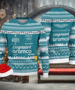 Aston Martin Cognizant F1 Team Custom Name Ugly Sweater Gift For Christmas