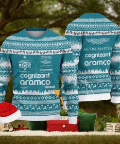 Aston Martin Cognizant F1 Team Custom Name Ugly Sweater Gift For Christmas