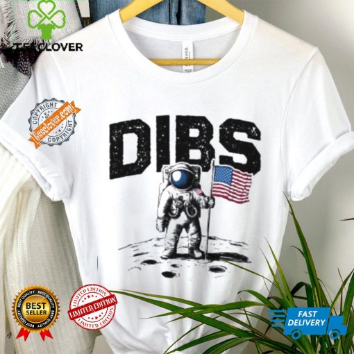 Astronaut Dibs American flag on the moon 4th Of July shirt