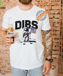 Astronaut Dibs American flag on the moon 4th Of July shirt