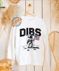 Astronaut Dibs American flag on the moon 4th Of July shirt