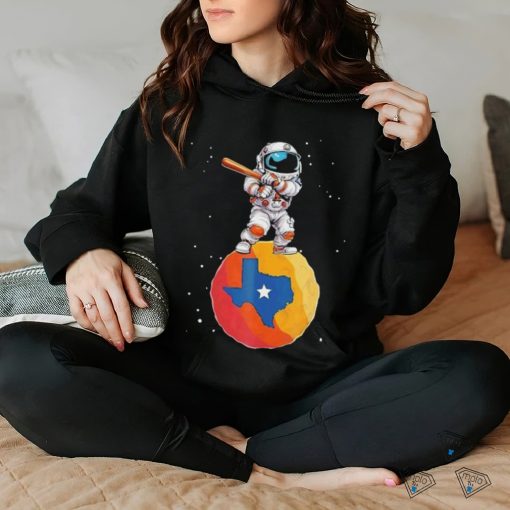 Astronaut Holding Baseball Bat Standing On Houston Astros Planet Stars hoodie, sweater, longsleeve, shirt v-neck, t-shirt