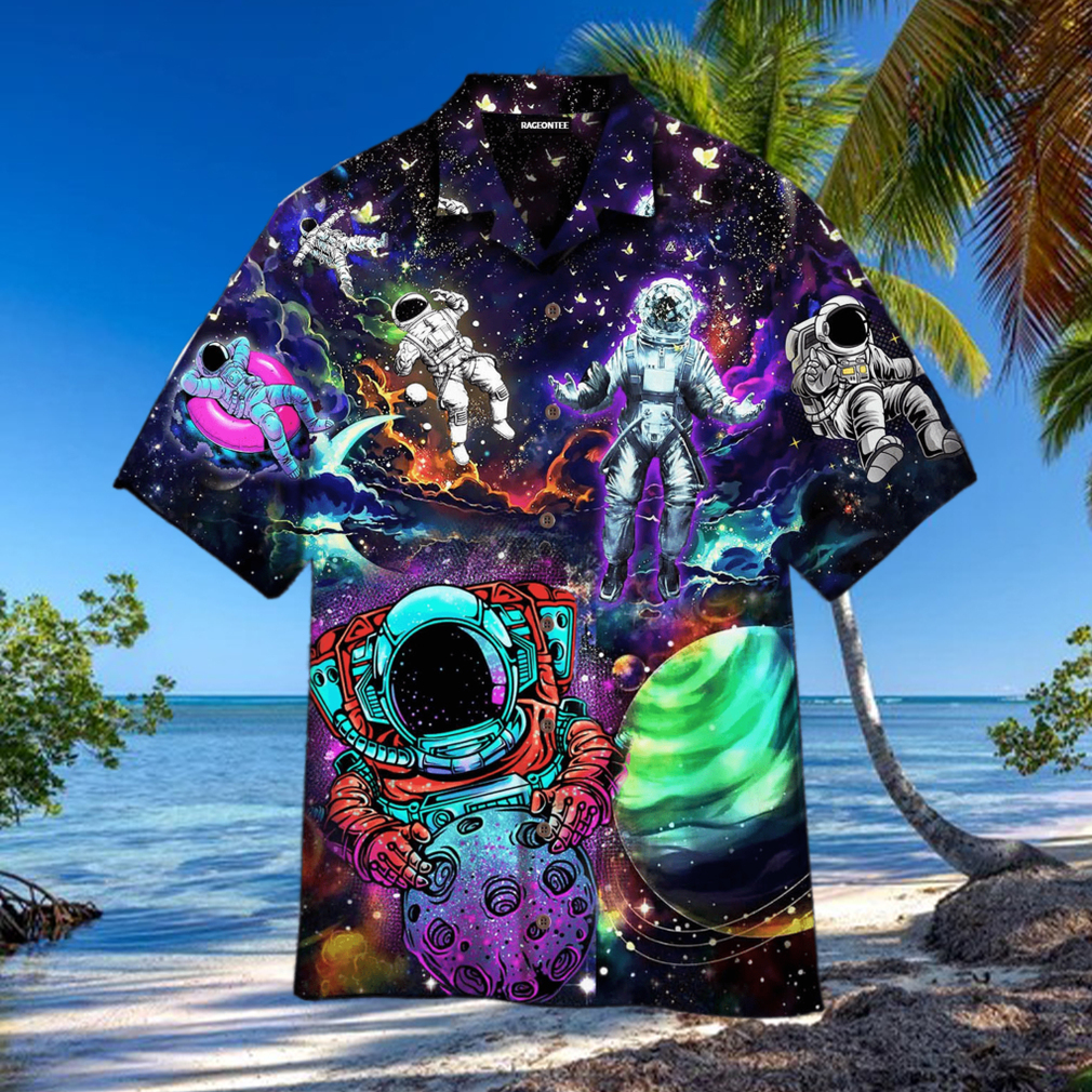Astronaut In Colorful Universe Hawaiian Shirt Astronaut In Colorful Universe Hawaiian Shirt