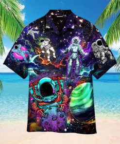 Astronaut In Colorful Universe Hawaiian Shirt