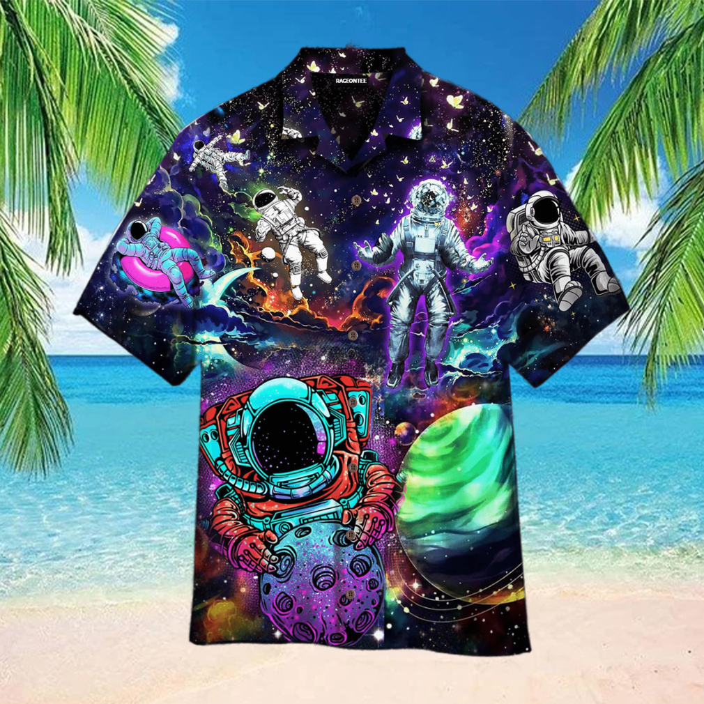 Astronaut In Colorful Universe Hawaiian Shirt Astronaut In Colorful Universe Hawaiian Shirt