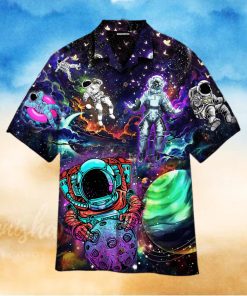Astronaut In Colorful Universe Hawaiian Shirt