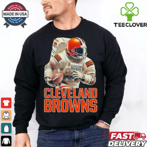 Astronaut in Mars Cleveland Browns shirt