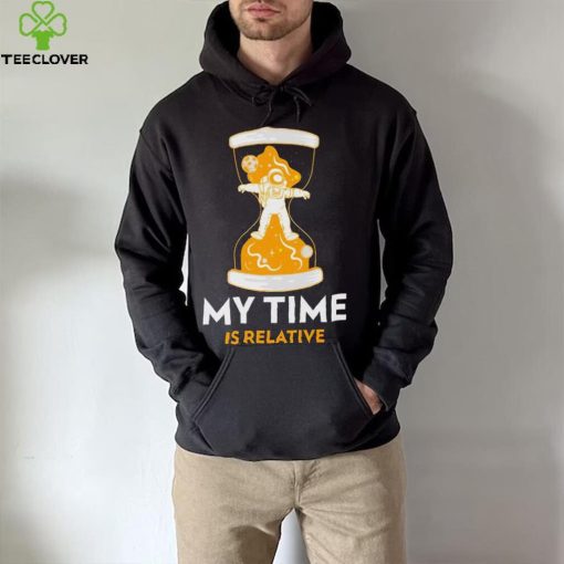 Astronaut in hourglass my time is relative shirt