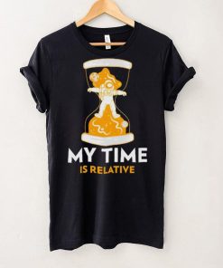 Astronaut in hourglass my time is relative shirt
