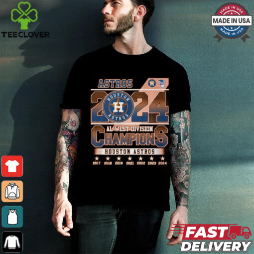 Astros 2024 al west divsion champion houston astros shirt