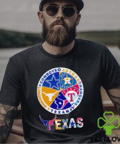Astros Rangers Texans Longhorns Cowboys Texas logo shirt