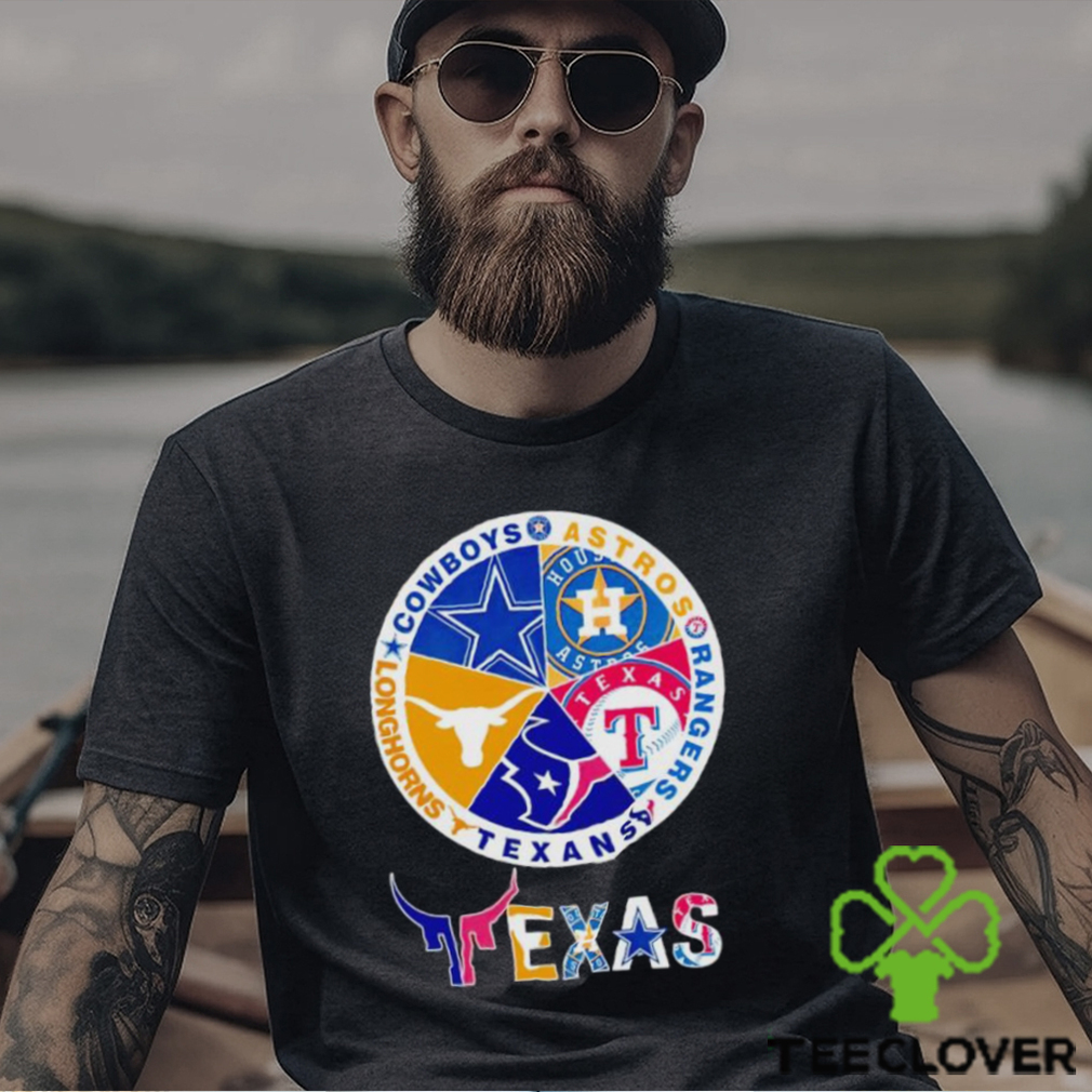 Astros Rangers Texans Longhorns Cowboys Texas logo shirt Astros Rangers Texans Longhorns Cowboys Texas logo shirt