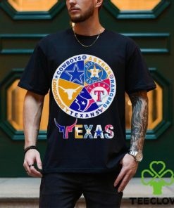 Astros Rangers Texans Longhorns Cowboys Texas logo shirt