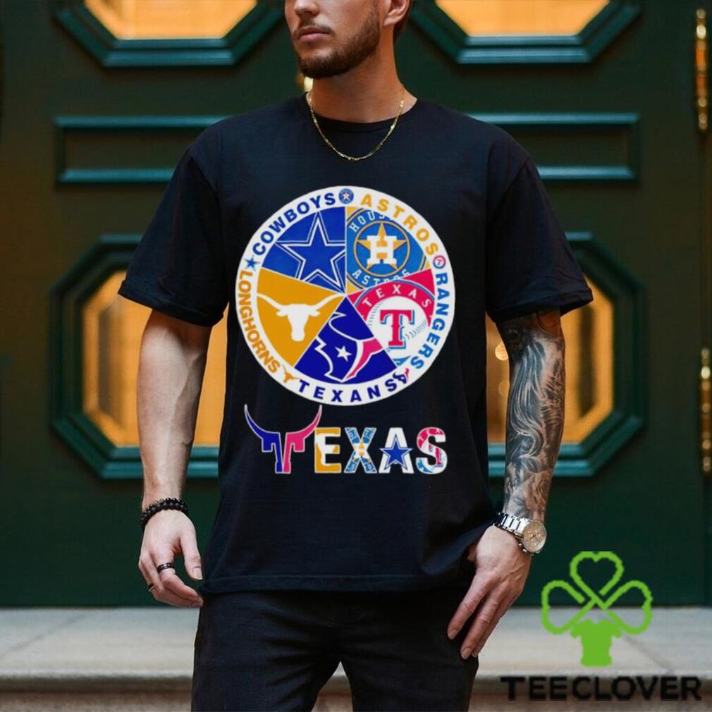 Astros Rangers Texans Longhorns Cowboys Texas logo shirt Astros Rangers Texans Longhorns Cowboys Texas logo shirt