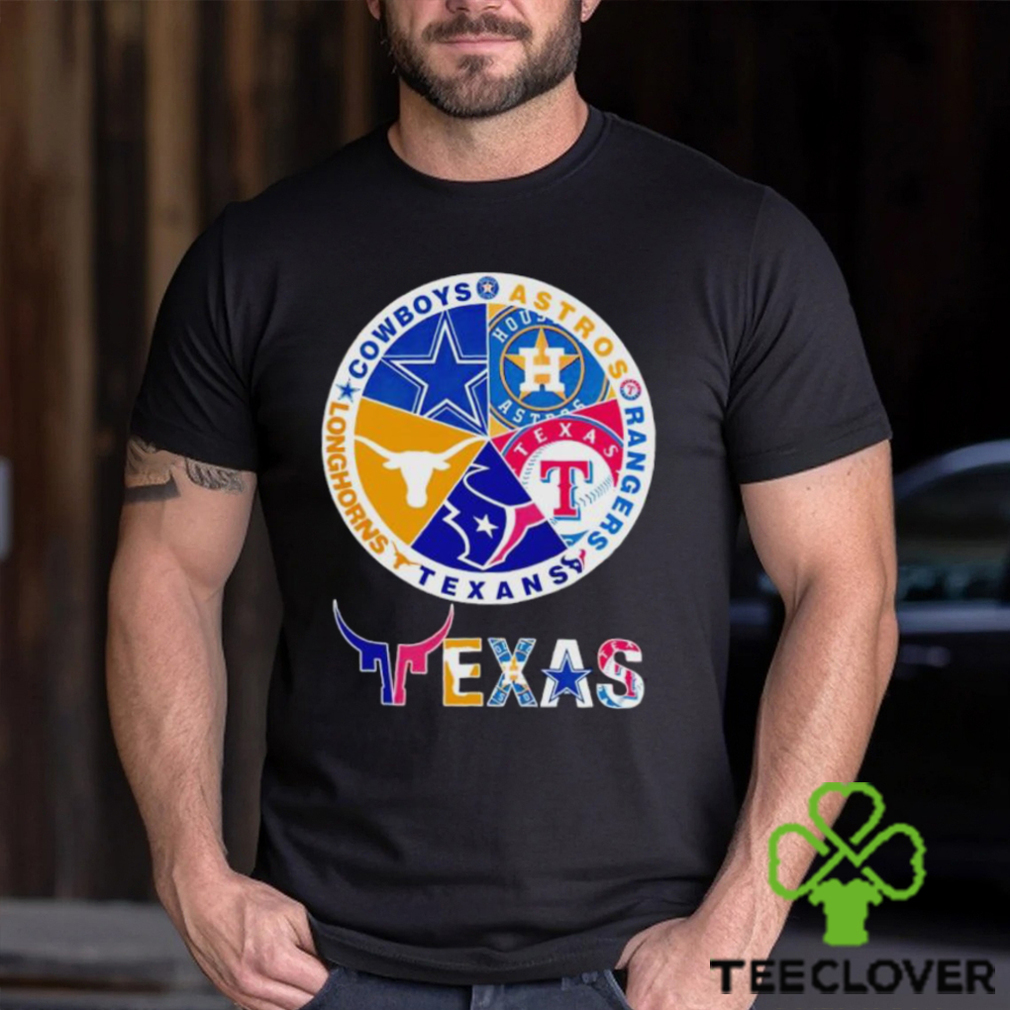 Astros Rangers Texans Longhorns Cowboys Texas logo shirt Astros Rangers Texans Longhorns Cowboys Texas logo shirt