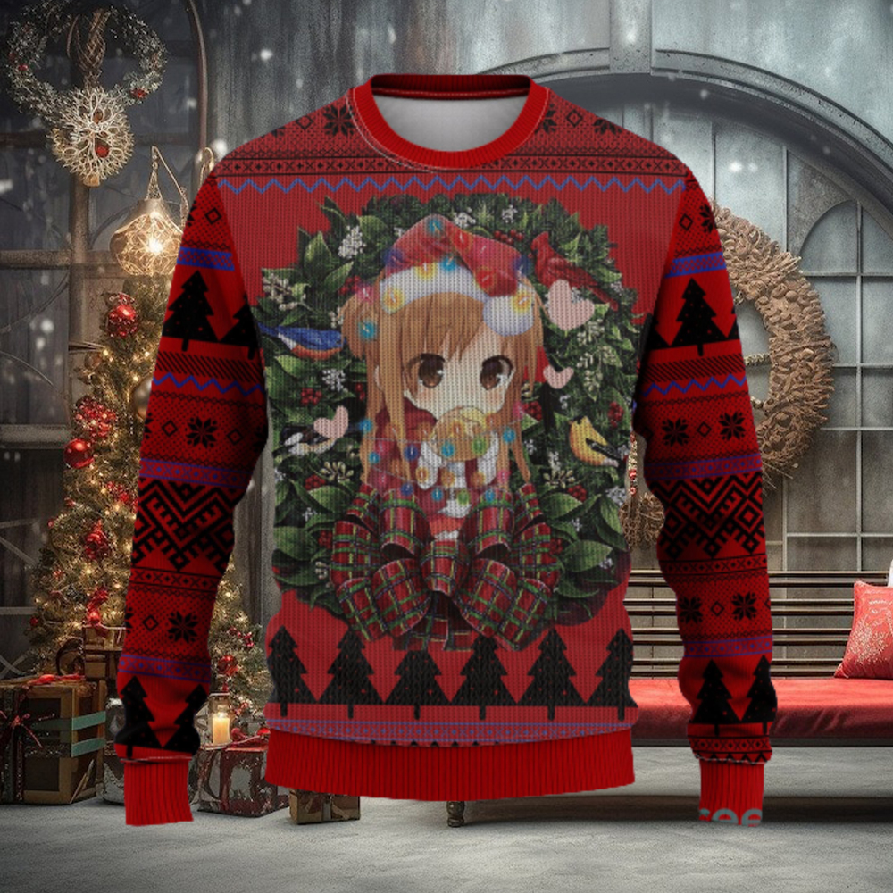 Asuna Sword Art Online Mc Thanksgiving Women Mens Ugly Christmas Sweater Asuna Sword Art Online Mc Thanksgiving Women Mens Ugly Christmas Sweater