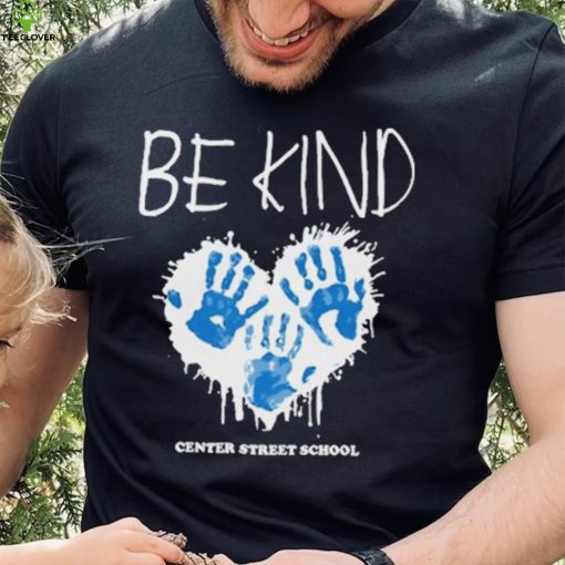 Athlete logos be kind center street school T shirt