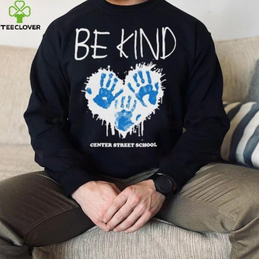 Athlete logos be kind center street school T shirt