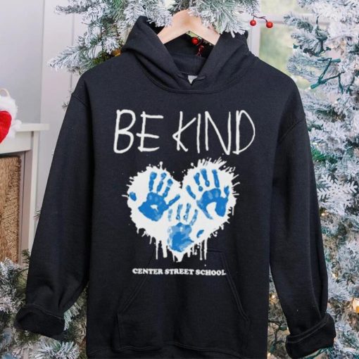 Athlete logos be kind center street school T shirt