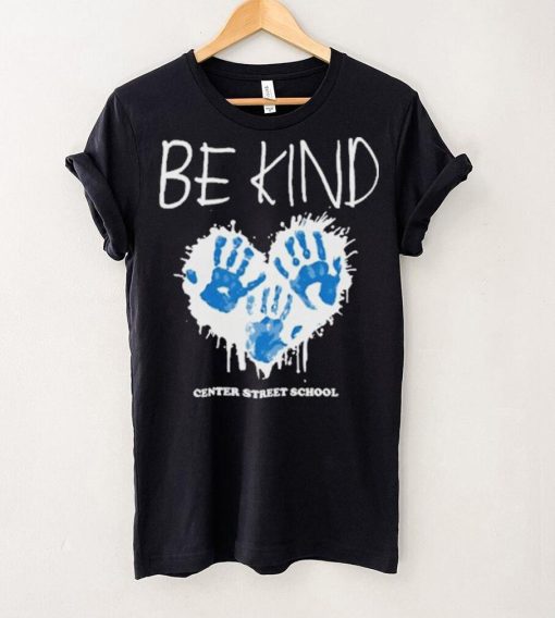 Athlete logos be kind center street school T shirt