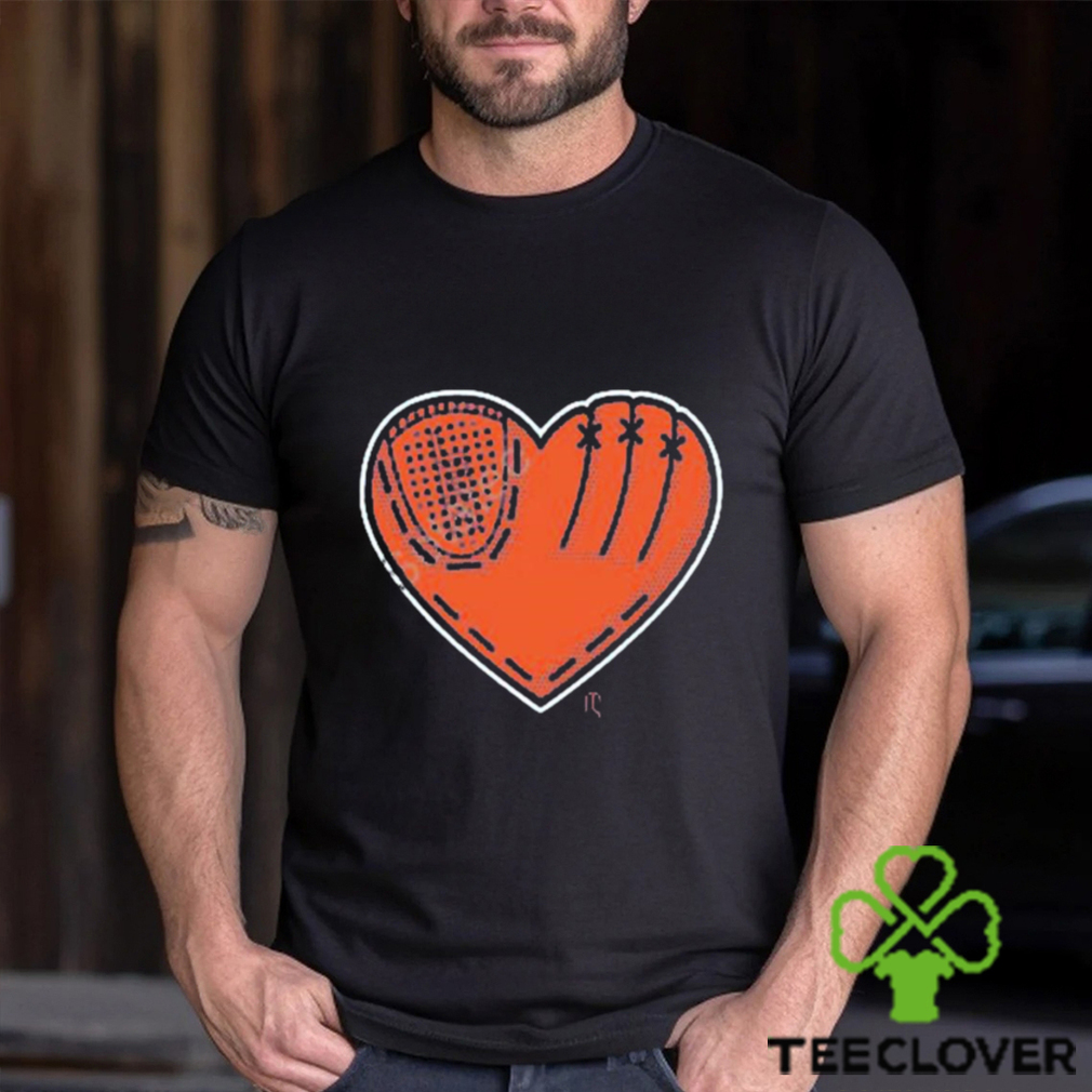 Athlete logos glove heart t shirt Athlete logos glove heart t shirt