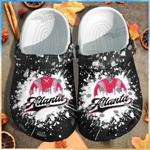 Atlanta Baseball Custom Crocs – Sport Beach Shoes Crocs Birthday Gift