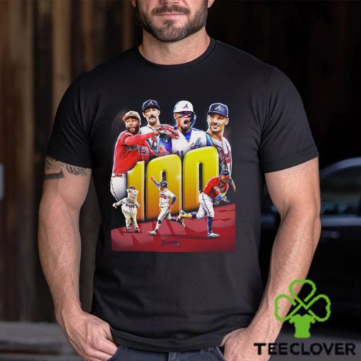 Atlanta Braves 100 win mark for the second consecutive season shirt