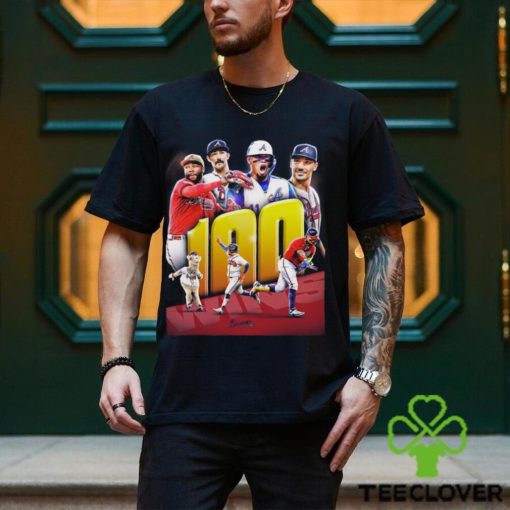 Atlanta Braves 100 win mark for the second consecutive season shirt