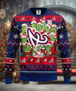 Atlanta Braves 12 Grinch Xmas Day Christmas Ugly Sweater