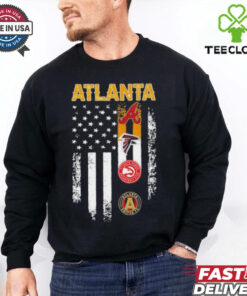 Atlanta Braves Falcons Atlanta Hawks All Sports US Flag shirt