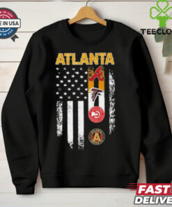 Atlanta Braves Falcons Atlanta Hawks All Sports US Flag shirt
