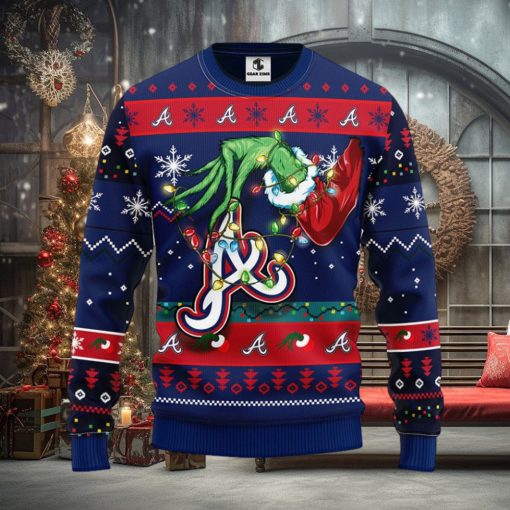 Atlanta Braves Grinch Christmas Ugly Sweater
